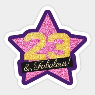 23rd Birthday Gifts Women Fabulous - Pink Gold Sticker